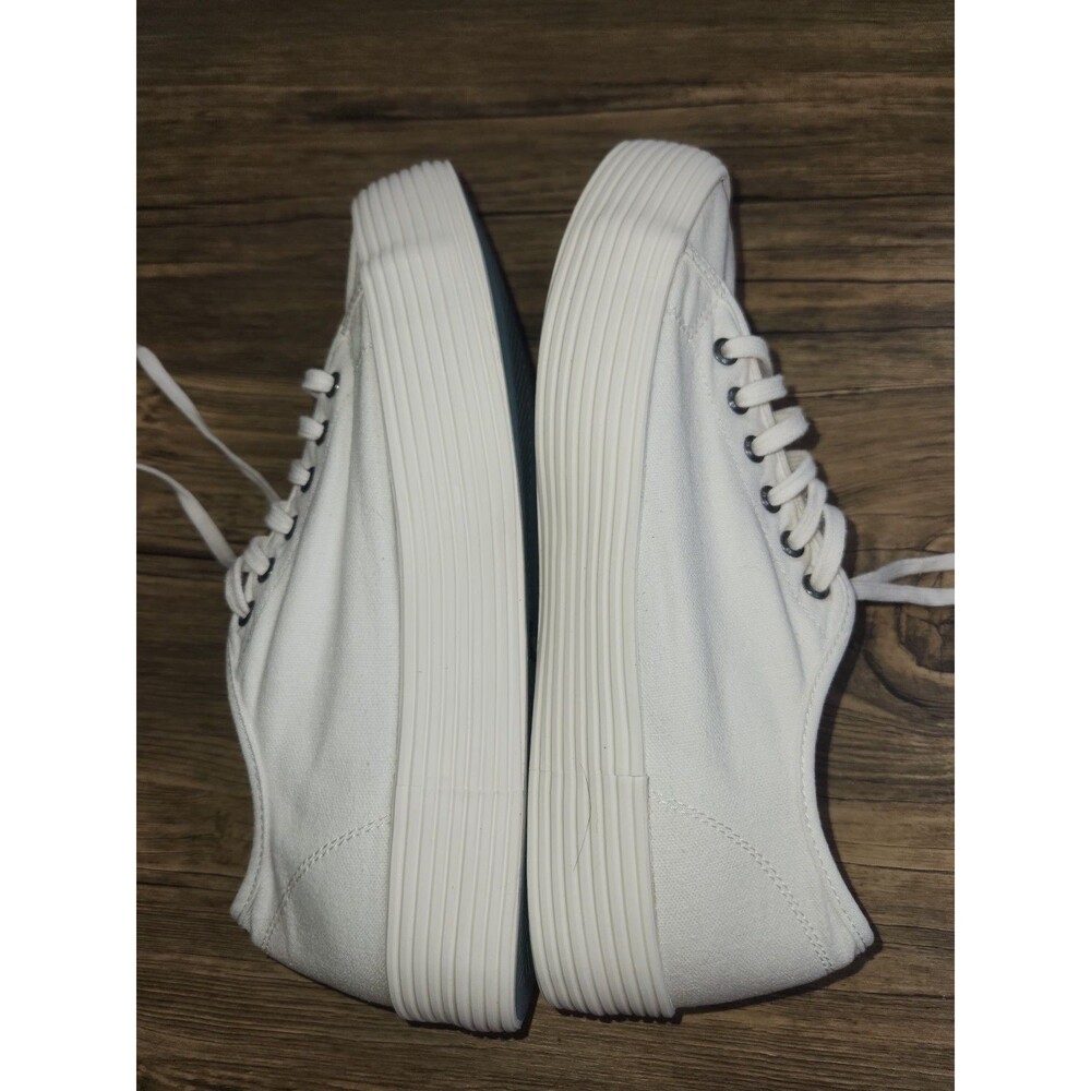 SeaVees Monterey Platform Sneakers, White Canvas; Women's Size 10 - Picture 4 of 16